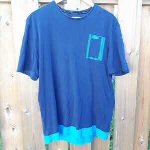 BLUE PUMA t-shirt Sweat wicking large two toned